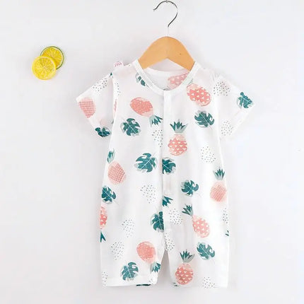 0-24month Baby Clothes Summer Toddler Jumpsuit Printed Fashion Cute Infantil Costume Cotton Short Sleeve Climbing Clothes Onesie