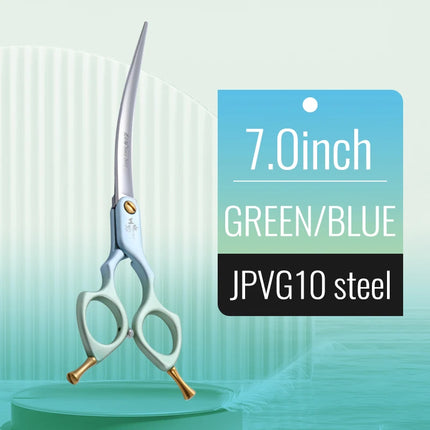 Fenice 6.0/6.5/7 Inch Professional Dog Grooming Scissors Curved Japan 440C Shear with High Quality Alloy Handle aseo de mascotas
