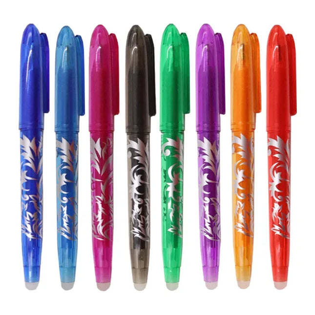8/4pcs Erasable Gel Pen Multi-Color 0.5mm Tip Painting Writing Drawing School Black Blue Red Pink Orange Green Purple Light Blue