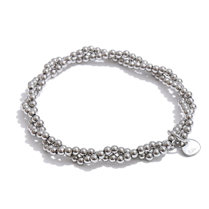 Yhpup Handmade Beads Jewelry Stainless Steel Elasticity Bracelet Bangle Ring Waterproof Fashion Summer Popular Jewelry Wholesale