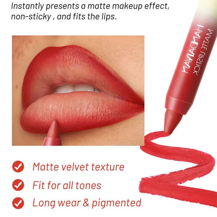 Lipliner Lip Liner Waterproof 8 Color Matte Crayon High Color Rendering Waterproof Cup Free Lipstick Tubular Lipliner Lasting
