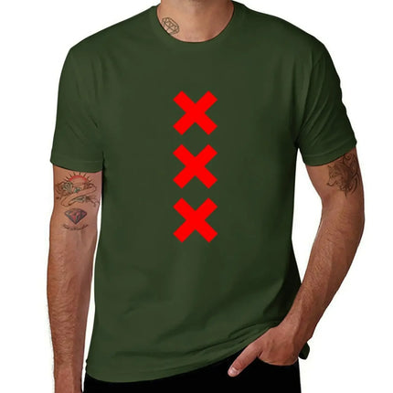 Amsterdam XXX logo T-Shirt oversized t shirt graphic tee shirt sweat plus sizes men's t shirts