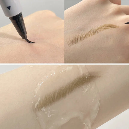 Multifunctional Liquid Eyebrow Pencil Ultra Fine Eyeliner Lying Silkworm Waterproof Grey Brown Eyebrow Enhancer Tattoo Cosmetics