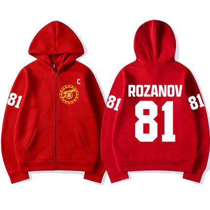 Heated Rivalry Ilya Rozanov 81 Boston Raiders Merch Zipper Hoodies Men's Women Clothing Fashion Zip Up Sweatshirts Jackets Coats