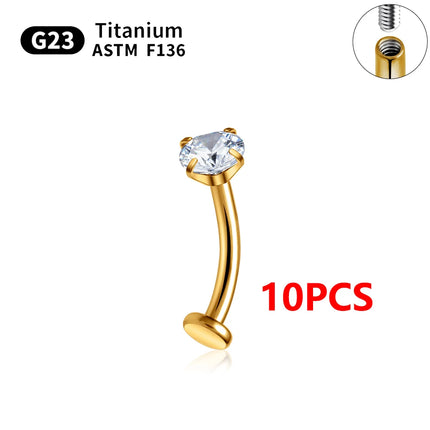 ASTM F136 Titanium 14G Belly Button Rings piercing set Nose Stud Labret Lip Stud Earring Eyebrow Body Jewelry For Women