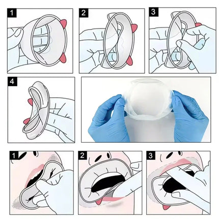 10 Piece Dental Mouth Opener 3D Oral Lip Cheek Retractor O Shape Rubber Expander for Small Junior Dentistry Tools Set
