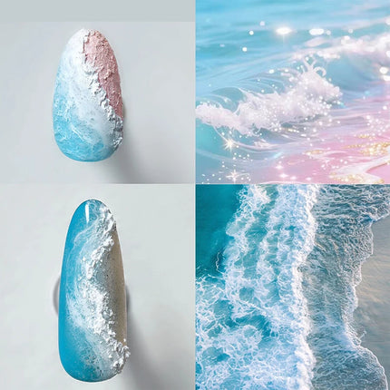 Quickly Blooming Nail Polish Bubble Colorful Ocean Wave Gel DIY Nail Art Blossom Gel Semi Permanent Soak Off Marble Gel Polish