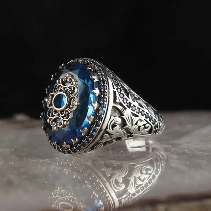 2024 New Creative Cat's Eye Alloy Casting Rings for Men Tiktok Europe and America Gothic Rock All-around Eyeball Simple Jewelry
