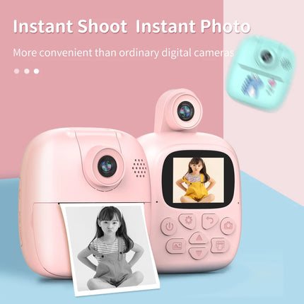 Children Cartoon Digital Camera Toy Portable Mini Photograph Printer Record Good Moment photograph Thermal Print Camera Toy Gift