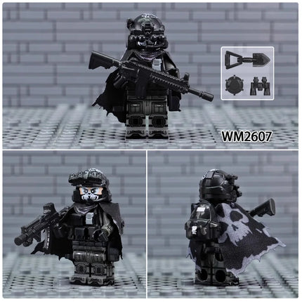 WM6147 WM6168 WM6169 Military Series SWAT Special Forces Building Block Commando Soldier City Police Cap Mini Action Figure Toys