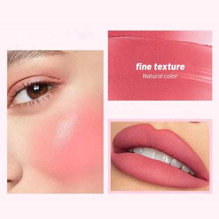 Soft Blush Cream, Single Color Palette for Young Girls, Peach Orange Blush, Rouge Nude Makeup, Multi-purpose Lipstick and Blush