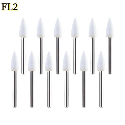 3 Boxes Dental Polishing Stones FG Burs - Flame, Cone & Round Shape White Stone Polisher for Metal, Resin, Porcelain - For Denti