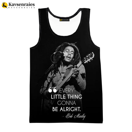 2023 New Fashion Bob Marley Tank Tops 3D Printed Graphic Polyester Sleeveless Shirts Men Hip Hop Harajuku Streetwear T-shirt