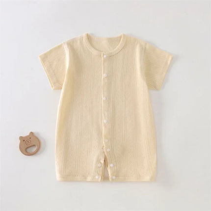 2026 Newborn Baby Clothes Boy Girl Infant Clothing Rompers Summer Short Sleeve Maternity Exit Bodysuit Sleepwear For New Born