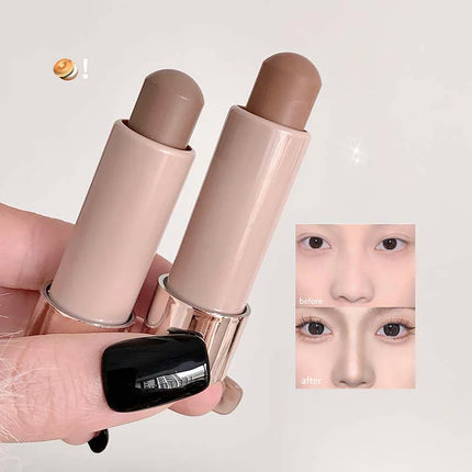Nose Shadow Contour Stick Natural Matte Gray Coffee Nose Shadow 3D Contouring Bronzer Long Lasting Silky Shading Powder Makeup
