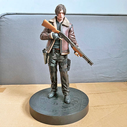 Biohazard Leon Scott Kennedy Anime Figure Brown Jacket Evil Police Game Model Toy Collection Birthday Gifts