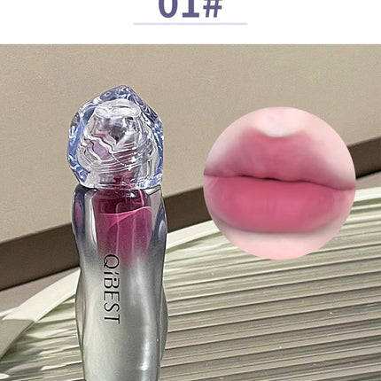 QIBEST Matte Velvet Liquid Lipstick Natural Long-Lasting Highly Pigmented Lip Mud Portable Finish Universal Lip Gloss Makeup