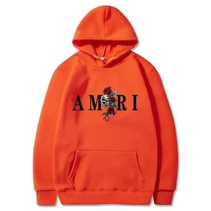 26Men's and women's fashionable clothing trends with printed sportswear Harajuku casual pullover Long-sleeved hooded