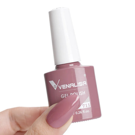 #758 Milky White Venalisa Nail Gel Polish Pearl Color Fall Nails TPO Free Long Wear Diamond Top Soak Off UV LED Gel Nail 7.5ml