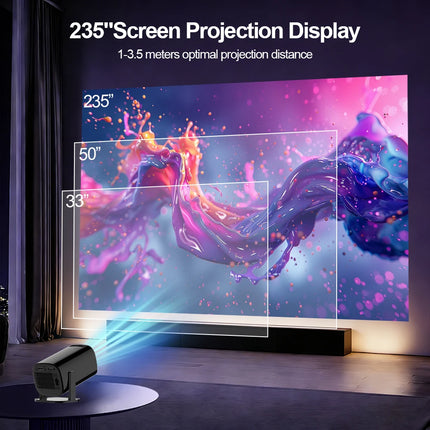 8K Projector Android 14 Dual Wifi6 300ANSI AllwinnerH723 BT5.4 1280x720P Resolution Home Cinema OutdoorProjector