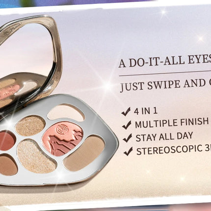 CATKIN Eyeshadow Blush Full Face Matte Shimmer Glitter High Pigmented Face Highlighter Shading Powder