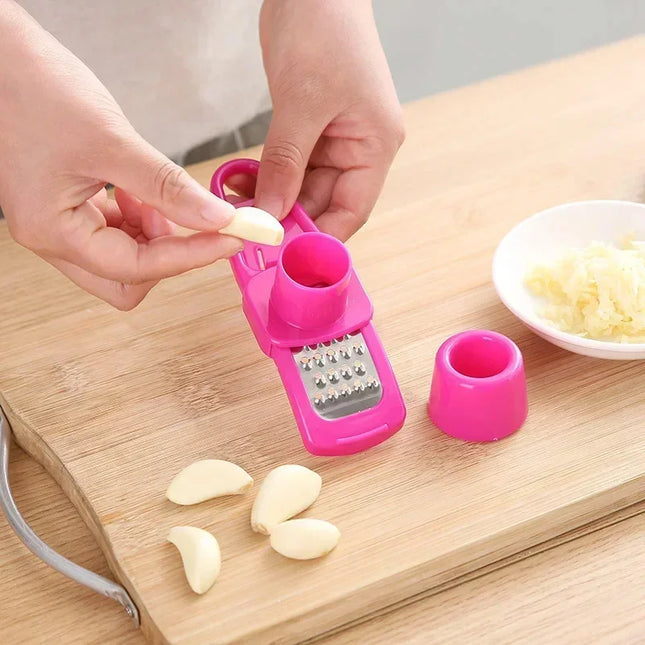 Hot 1 Pack Mini Garlic Grinder Creative Garlic Press Kitchen Garlic Mash Manual Mashing Green Kitchen Gadgets Accessories