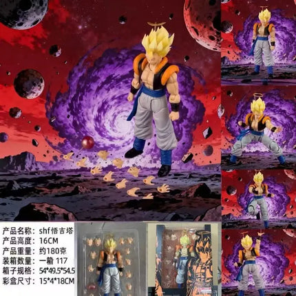 Demoniacal Fit SHF Gogeta Action Figure Dragon Ball Z Super Saiyan 16CM Movable Model Toy With Replaceable Hands For Anime Fans
