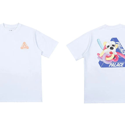 PALACE European and American trendy brand triangle print high-quality men's and women's casual pure cotton short sleeved T-shirt