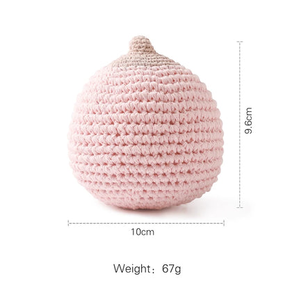 Let's Make 1pc Baby Teether Music Rattles for Kids Handmade Crochet Rattle Toy Breastfeeding Model  Babies Gift Children's Toy
