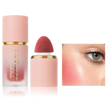Matte Glitter Face Liquid Blusher Smooth Cheek Eye Mousse Blush Highlighter Stick Rouge Waterproof Contour Makeup