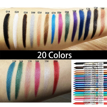 Pearlescent Matte Long-lasting Eye Liner Pencil Waterproof High Pigment Smooth Eyeliner Gel Pencil Women Eye Makeup Cosmetic
