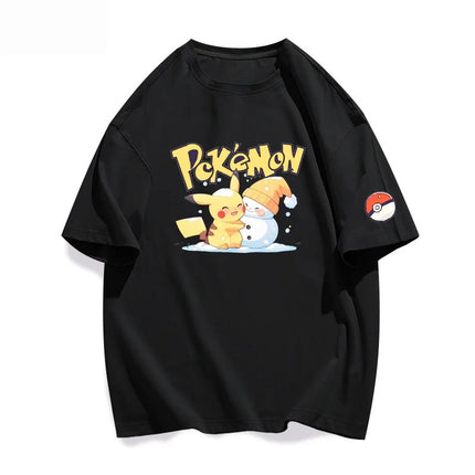2026 Pokemon T-shirt Pure Cotton Casual T-shirt Round Neck T-shirt Short Sleeve Clothing Summer Sports Casual Short Sleeve Top