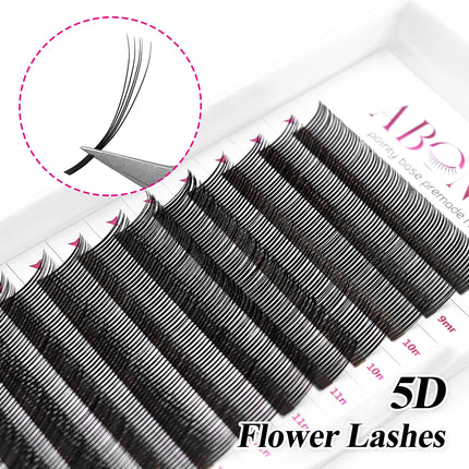 ABONNIE Multi Layered Eyelashes LB LC Double-layer Camellia Eyelash Extensions 5D spike lashes Volume Fans Fluffy Brown Lashes