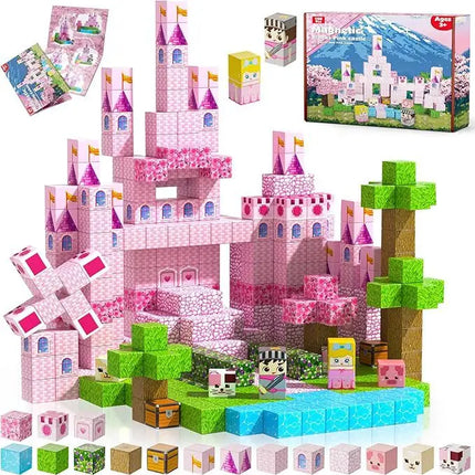 Magnetic Blocks 150 Pieces - Magma Mine World DIY Educational