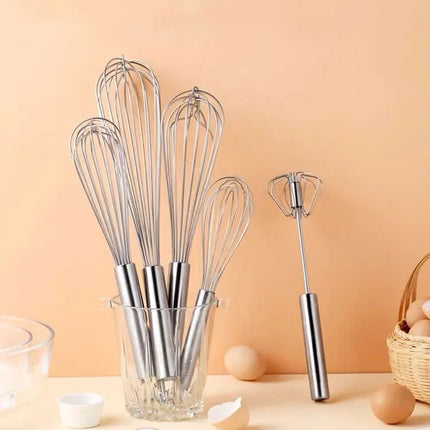Stainless Steel Manual Egg Beater Egg Stick Mixer Egg Beater Cream Egg Baking Egg Mixing Artifact Household Baking Tools