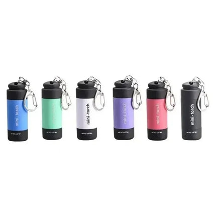 USB Charge LED Flashlight Multifunctional Strong Light Pocket Keychain Flashlight Waterproof Outdoor Hiking Camping Flashlight