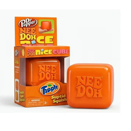 Sensory Squeeze Toy Anti-Stress Glitter Drop / Cube Fidget Tool For Anxiety Relief & Focus - Durable & Soft Hand Exerciser