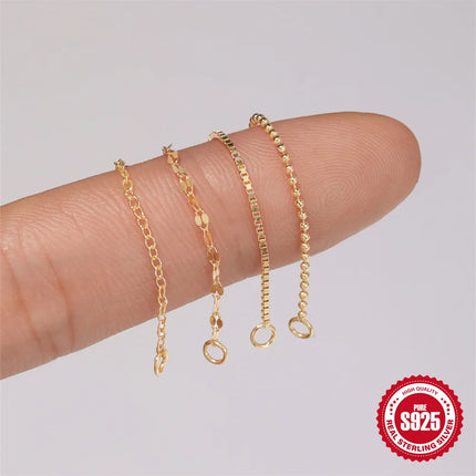 CANNER 1PC 925 Sterling Silver Chain Tassel Piercing Earrings Chain Charm Accessories For Woman Shiny Earring Fine Jewelry Gift
