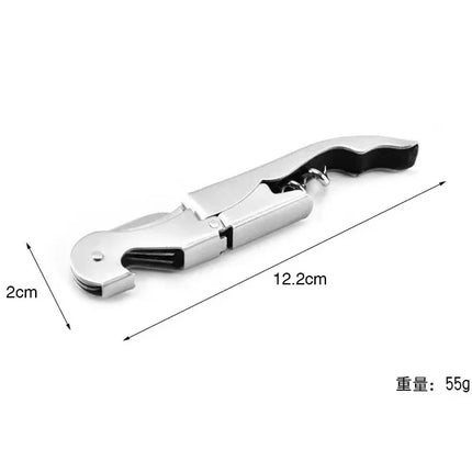 Wine Opener,Stainless Steel Double Hinge Corkscrew Professional Waiter Beer Bottle Opener for Restaurant Waiters or Bartenders