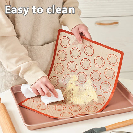 1/2/4pcs Silicone Baking Mats with Brush Spatula Set, Non-Stick Reusable Heat-Resistant, for Oven, Cookies, Macaron, Pastry