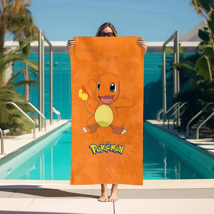 Pokemon Anime Cosplay Large Beach Towel Summer Towels Bathroom Bath Towel Swim Towels Gym Travel For Home Quick Dry Kids Gift