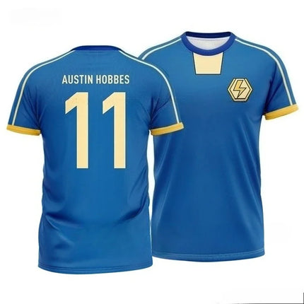 Vintage Jersey Inazuma Eleven Kaio Cosplay Anime T-shirt 3D Print Kid Football Team Uniform Summer Men Women Sport Soccer Top
