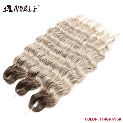 Noble Braiding Hair 300g 24 Inch ANNA Curl Hair Water Wave Twist Crochet Hair Synthetic Rainbow Color Braiding Hair Extensions