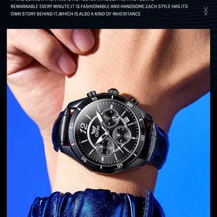 OPK 6066 Man Watch Fashion Original Business Quartz﻿ Wristwatch Waterproof Luminous Week Date Calendar Window Watch For Man