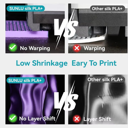 SUNLU 3KG 3D Printer Shiny Silk PLA Filament 1.75mm 1000g 3D Printer Neatly Wound 3D Filament for 3D Printer& 3D Pen