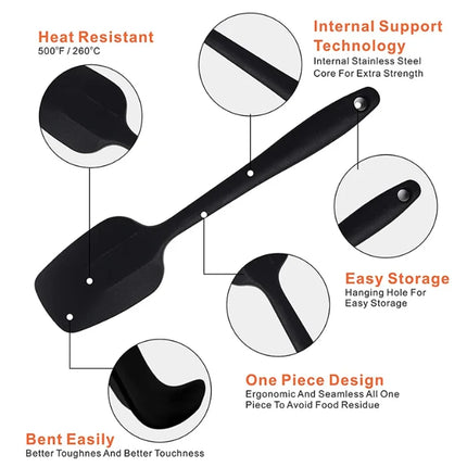21cm/27cm Silicone Scraper Food Grade Silicone Baking Spatula Cake Spatula Mixing Tool Kitchen Baking Accessories