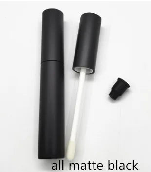 10/30/50/100pcs 10ml Lip Gloss Tubes Matte Black Lip Balm Bottle Empty Eyeliner Mascara Cosmetic Container Packing Container