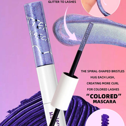 2 in 1 shiny mascara, light texture, smooth application, lasting luster, natural makeup effect