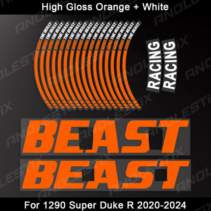AnoleStix Motorcycle Wheel Sticker For KTM 1290 Super Duke R 2015-2024 Rim Stripe Decorative Tape Hub Decals