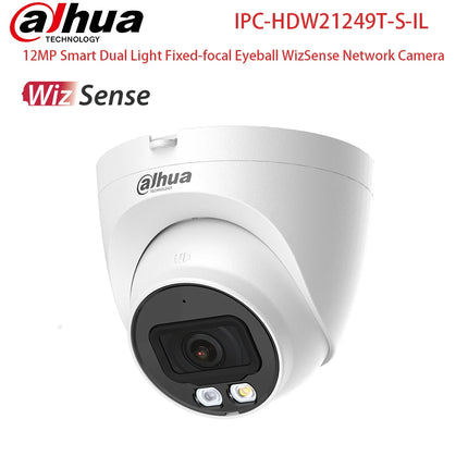 Dahua 12MP IP Camera Color Smart Dual Light WizSense Network High-Quality Imaging Security Surveillance IPC-HDW21249T-S-IL